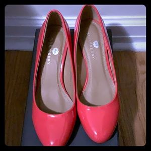 Coral heel pumps